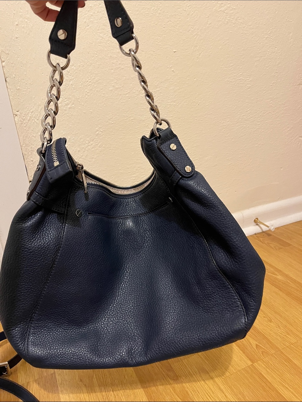 Michael Kors Women’s Navy Leather Shoulder Bag